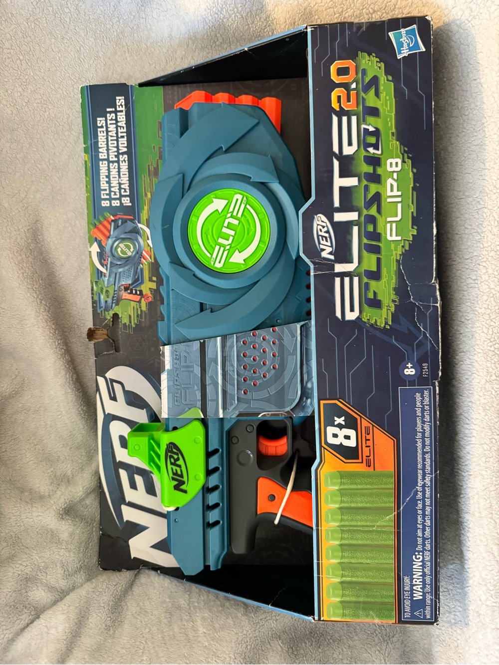 Nerf Elite 2.0 Flip-8 Blaster - Blue, Green & Orange